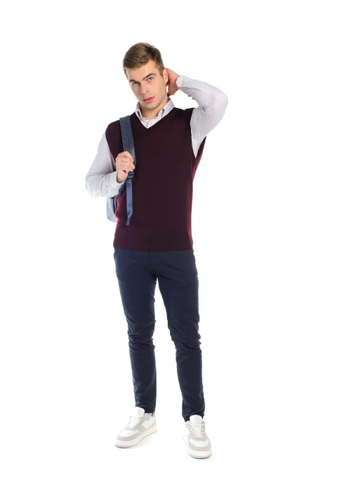 Knit Vest Bordeaux