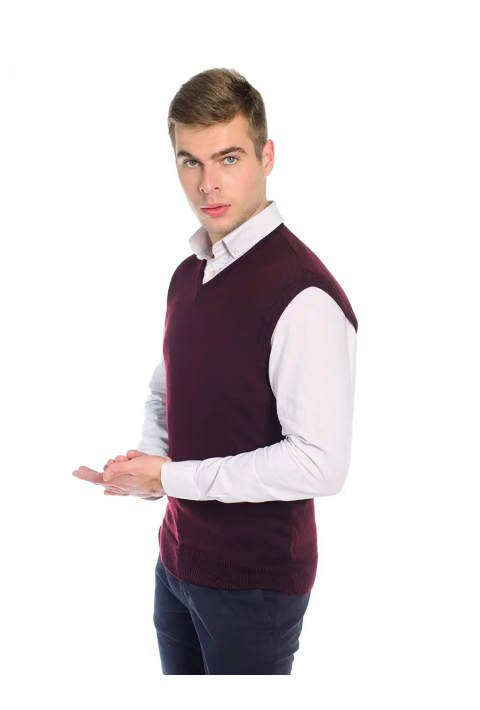 Knit Vest Bordeaux