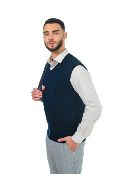 Knit Vest Blue
