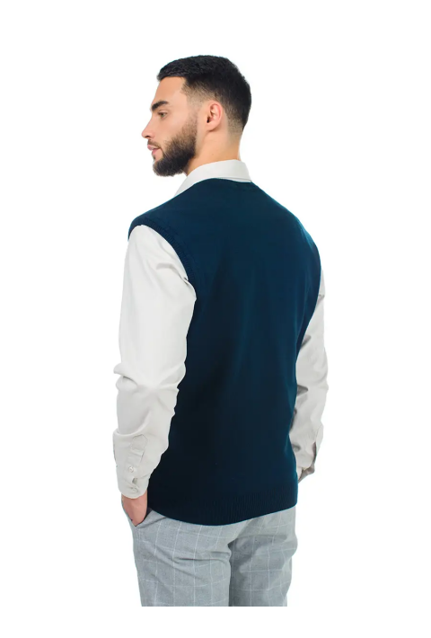 Knit Vest Blue