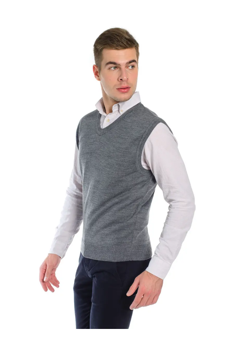 Knit Vest Grey