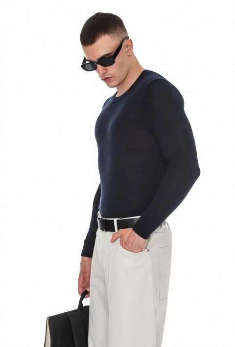 O-neck Knit Sweater Black
