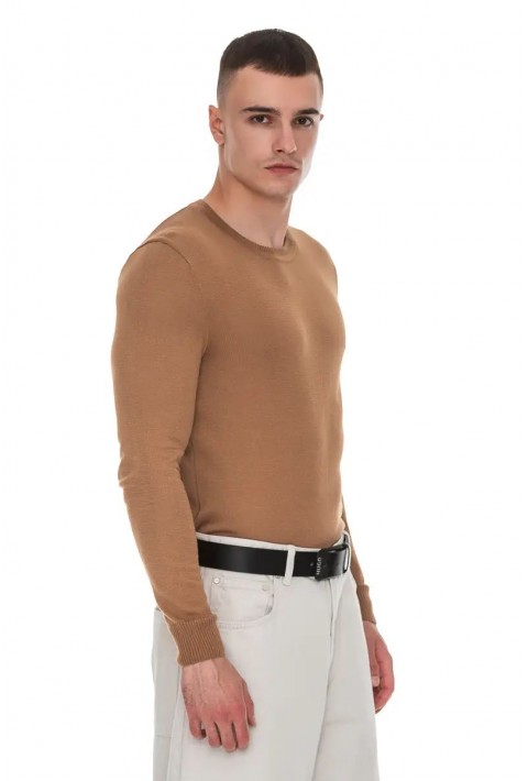 O-neck Knit Sweater Brun