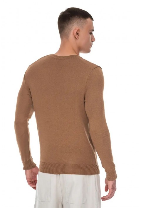 O-neck Knit Sweater Brun