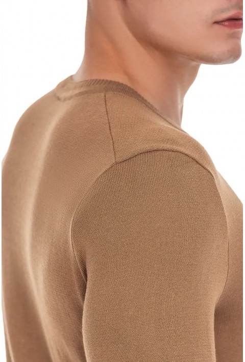 O-neck Knit Sweater Brun