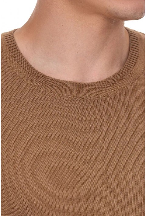 O-neck Knit Sweater Brun