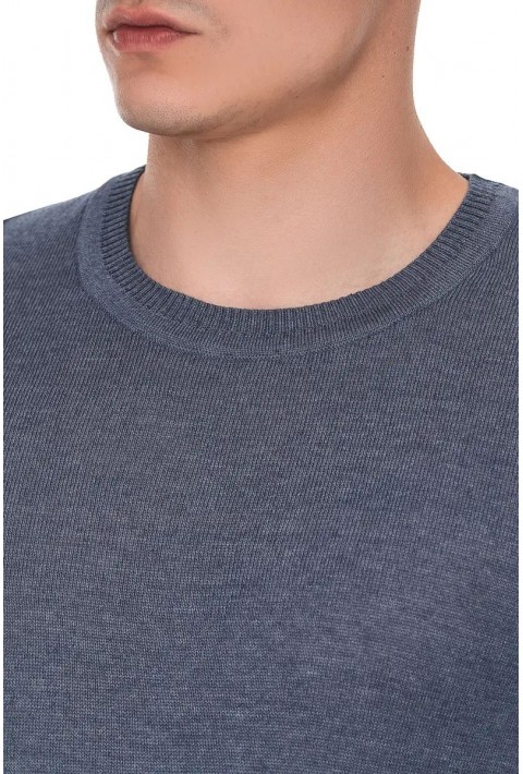 O-neck Knit Sweater Grå