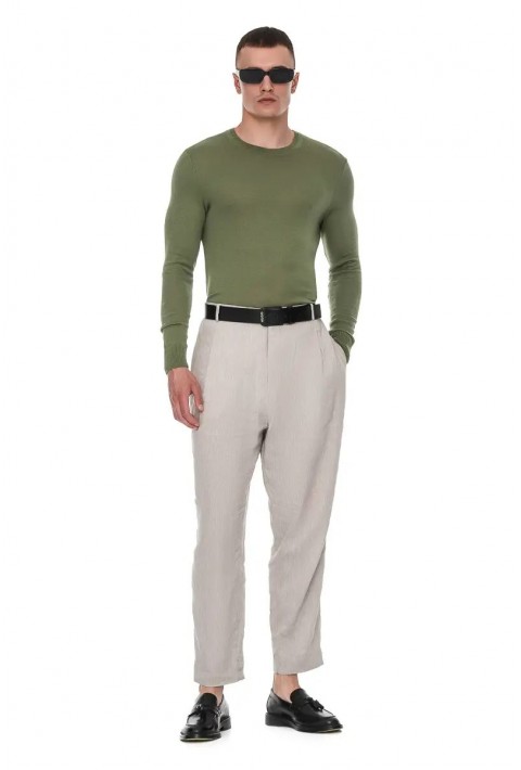 O-neck Knit Sweater Lysegrøn