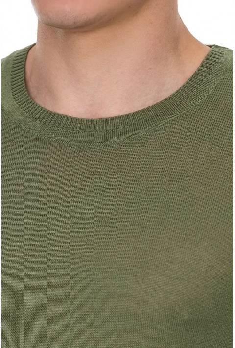 O-neck Knit Sweater Lysegrøn