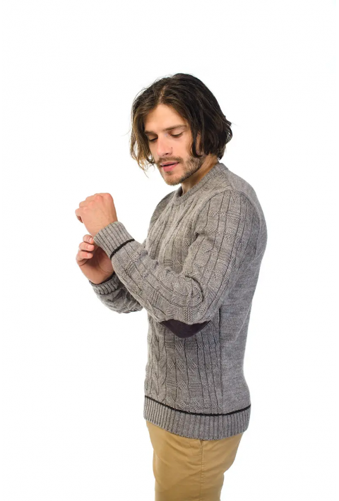 Soft Touch O-neck Knit Jumper Sand