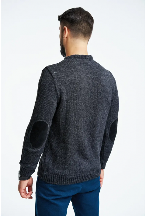 Soft Touch O-neck Knit Jumper Grey
