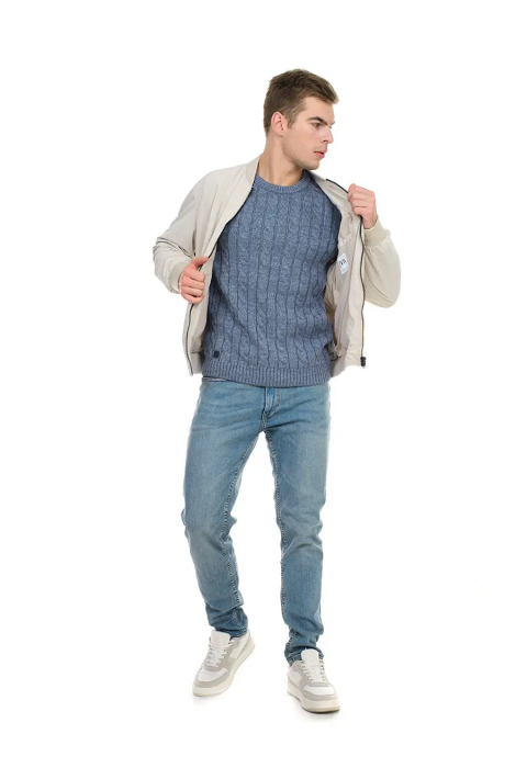 Soft Touch O-neck Knit Jumper Jeans