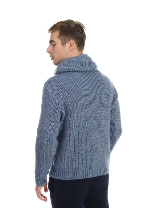 Loose T-neck Knit Sweater Jeans