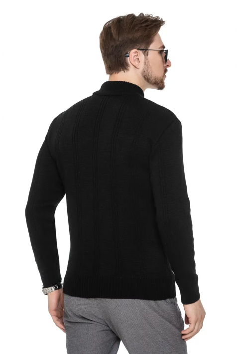 O-neck Knit Sweater Black