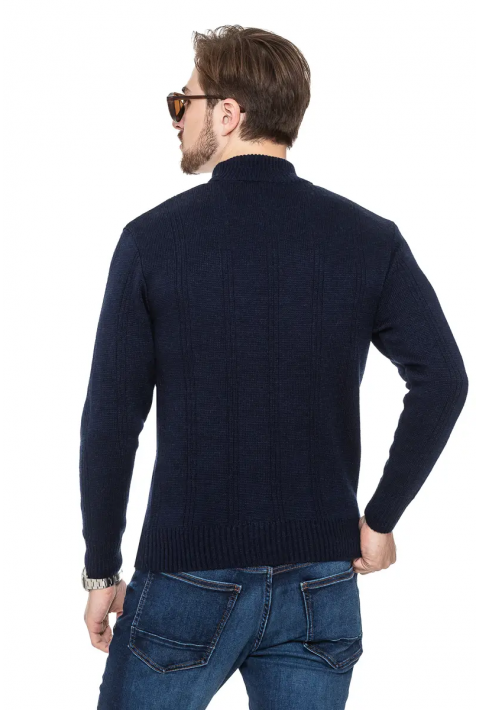 O-neck Knit Sweater Blue