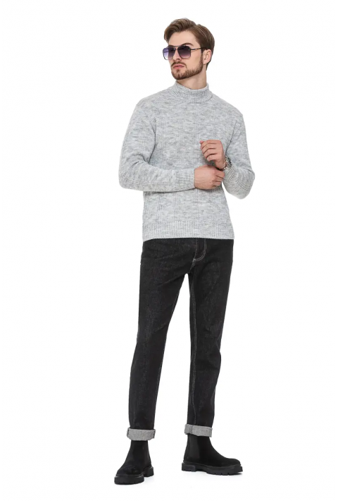 O-neck Knit Sweater Light Grey