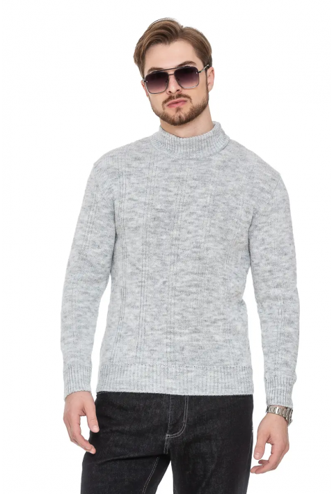 O-neck Knit Sweater Light Grey