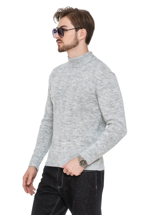 O-neck Knit Sweater Light Grey