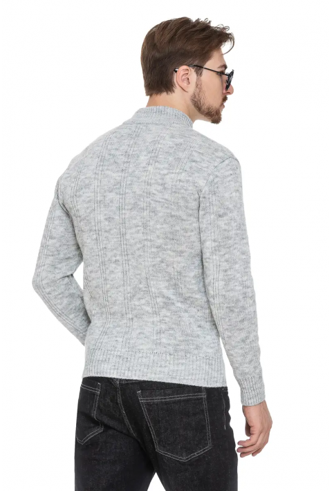 O-neck Knit Sweater Light Grey