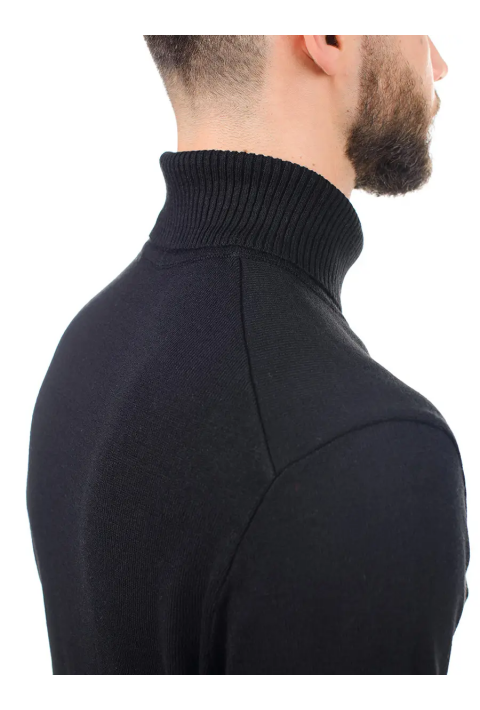 T-neck Knit Jumper Black