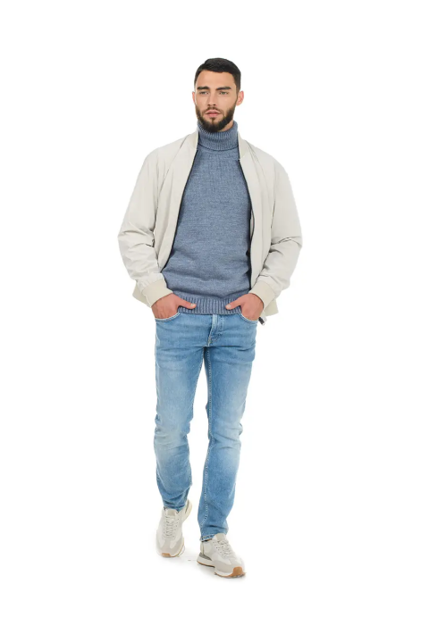 Soft Touch T-neck Knit Jumper Jeans