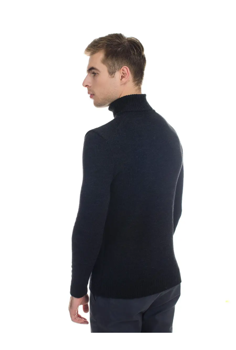 T-neck Knit Jumper Grey