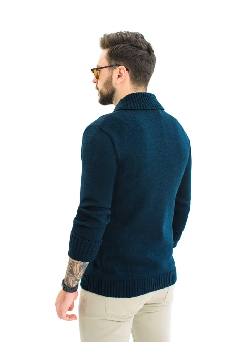 Soft Touch Knit Cardigan Blue