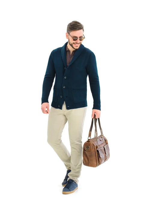 Soft Touch Knit Cardigan Blue