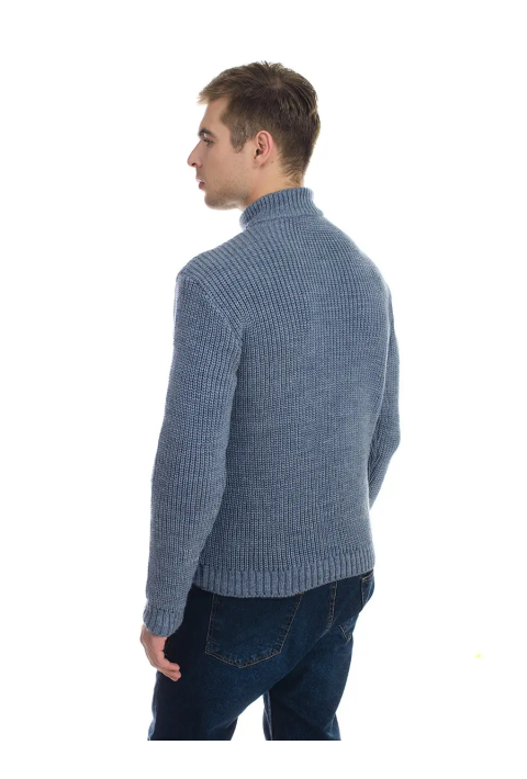T-neck Zip Knit Sweater Jeans