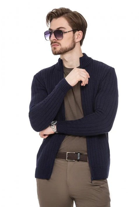 Soft Touch Zip Knit Cardigan