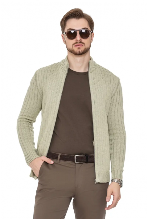 Soft Touch Zip Knit Cardigan