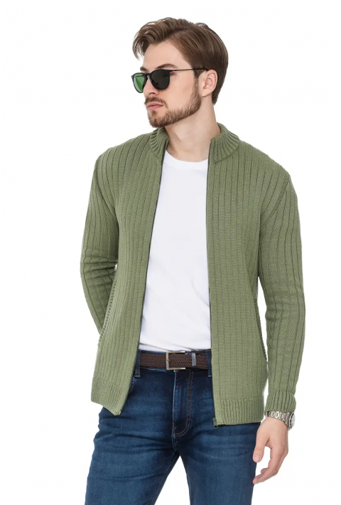 Soft Touch Zip Knit Cardigan
