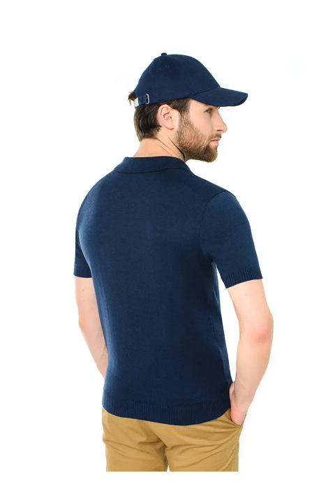 Knit T-Shirt "Polo" Blue