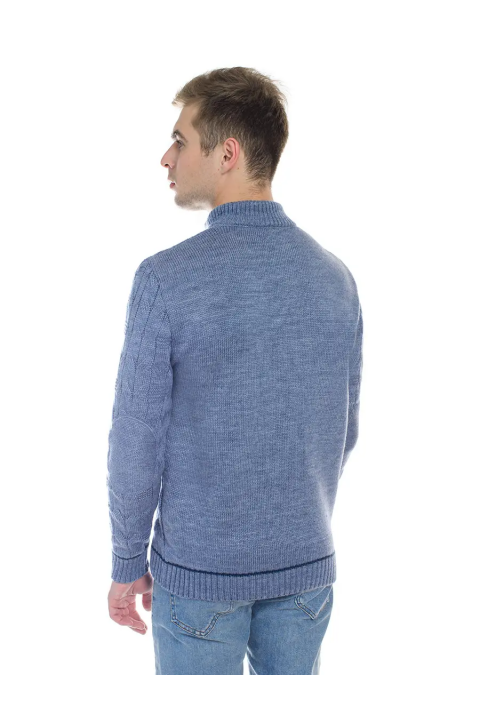 Soft Touch T-neck Zip Knit Sweater Jeans
