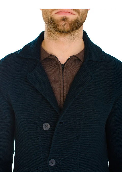 Knit Cardigan Blue