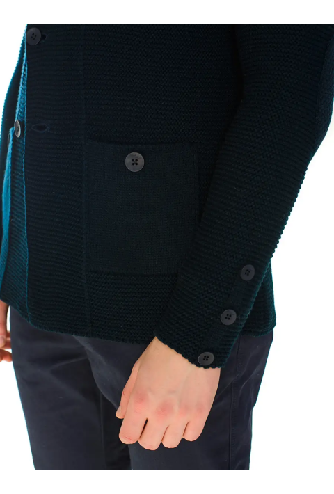 Knit Cardigan Blue