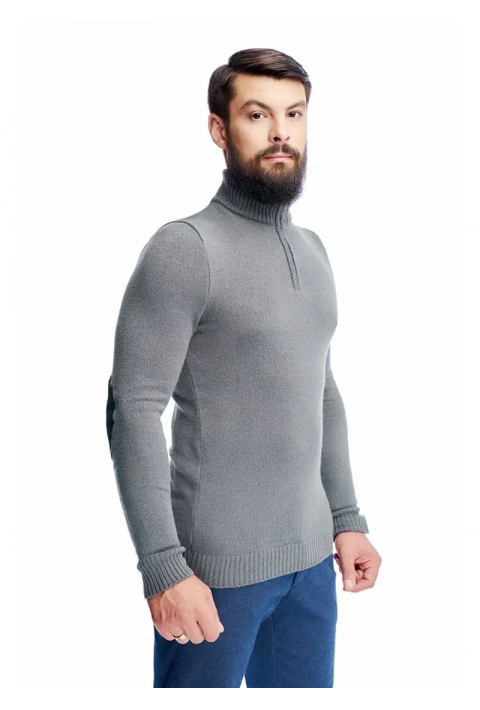 T-neck Zip Knit Sweater