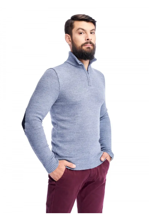 T-neck Zip Knit Sweater