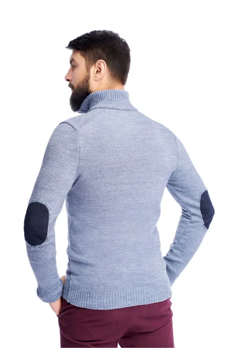 T-neck Zip Knit Sweater Jeans