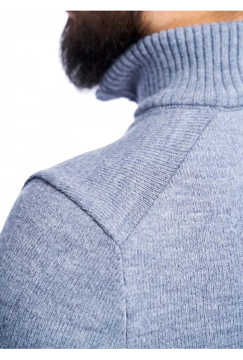 T-neck Zip Knit Sweater Jeans