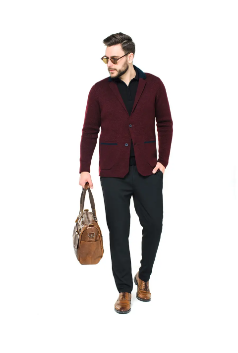 Knit Cardigan Bordeaux