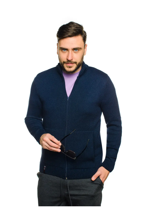 Soft Touch Knit Cardigan Blå