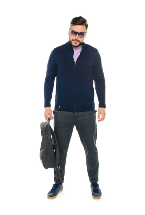 Soft Touch Knit Cardigan Blå