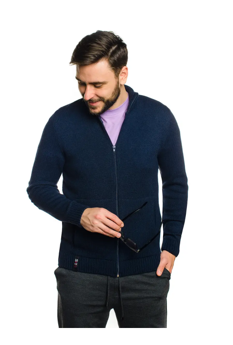 Soft Touch Knit Cardigan Blå