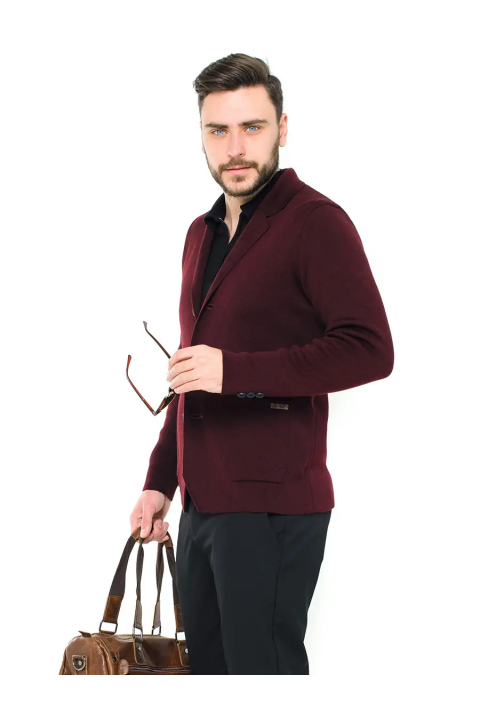 Soft Touch Knit Cardigan Bordeaux