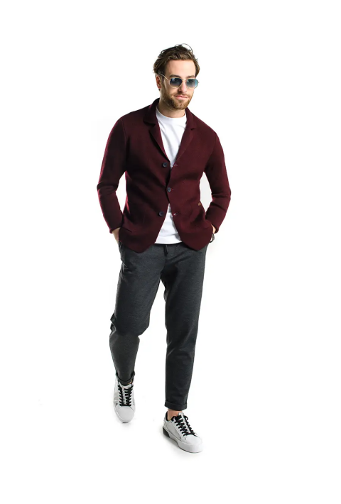Soft Touch Knit Cardigan Bordeaux