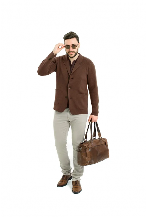 Soft Touch Knit Cardigan Brun