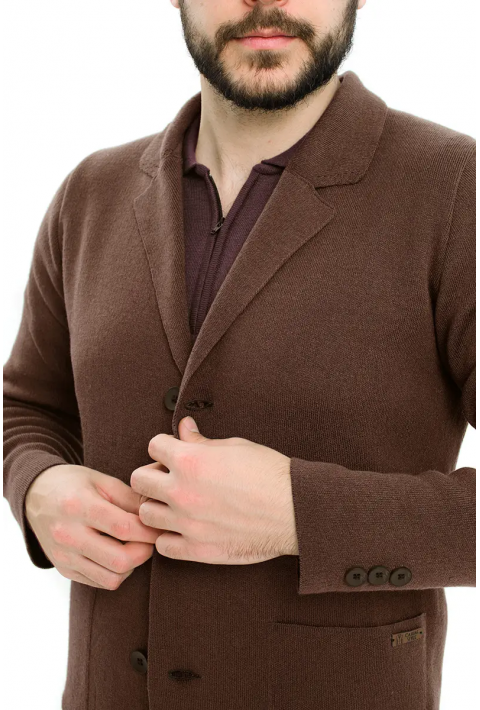Soft Touch Knit Cardigan Brun