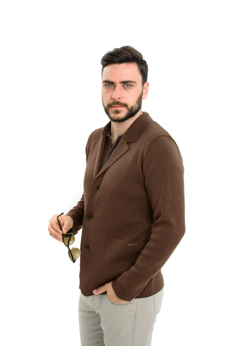 Soft Touch Knit Cardigan Brun
