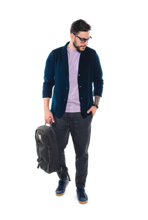Soft Touch Knit Cardigan Blå